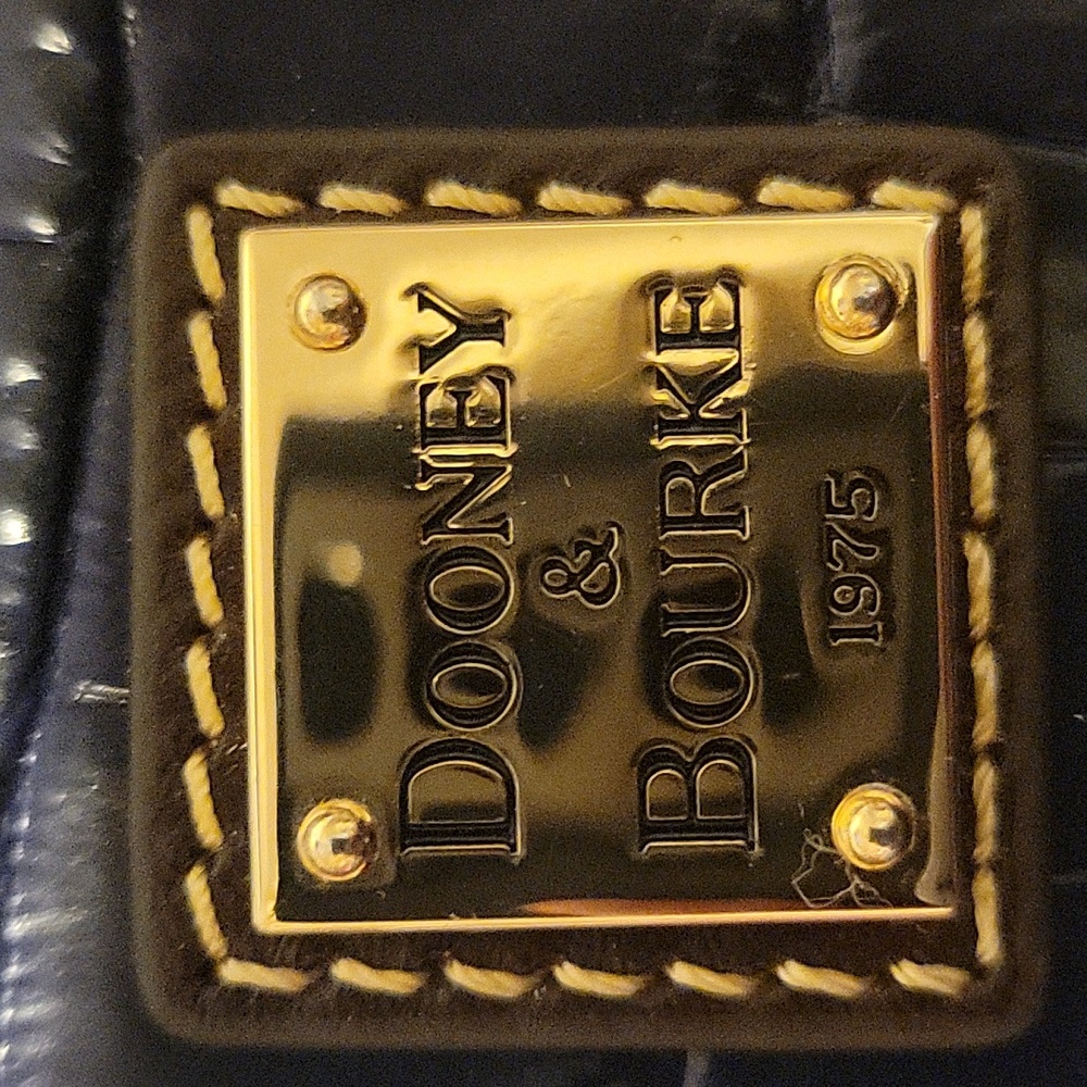 New Dooney & Bourke Oakdale Paige Crocodile Embossed Crossbody Midnight Blue - Picture 5 of 14